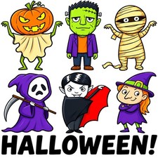 30 Custom Halloween Characters Art Personalized Address Labels