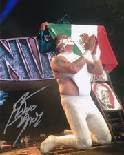 Foto firmada por Electroshock 8x10 Lucha Libre AAA CMLL IWRG Leyenda Imagen Auto'd I