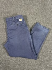 Carhartt FR FLAME RESISTANT Pants 371-20 Cat2 Mens 38x32 Fits 38x30 Navy Blue