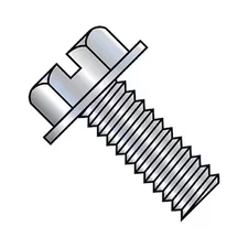 #8-32 x 5/8 in Slotted Hex Machine Screw, Zinc Plated Steel, 9000 PK, 0810MSW