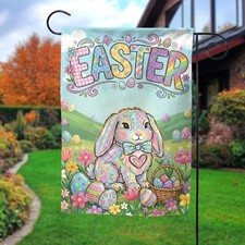 Happy Easter Flag, Easter Bunny Flag, Preppy Easter Flag, Easter Day Flag, Easte