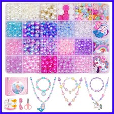 900Pcs Mermaid Bracelet Making Kit for Girls Kids Charm DIY Beads for Jewelry...