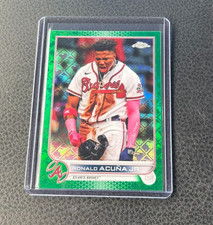 2022 Topps Chrome Ronald Acuna Jr. Green Logofractor Refractor 65/99