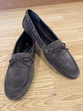 Reformation Kyla Boat Shoes Loafers Moccasins Women's Brown Rum Suede Size 8.5