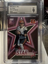 2022 Panini Donruss Elite Star Status Green Joe Burrow CSG 9 Mint