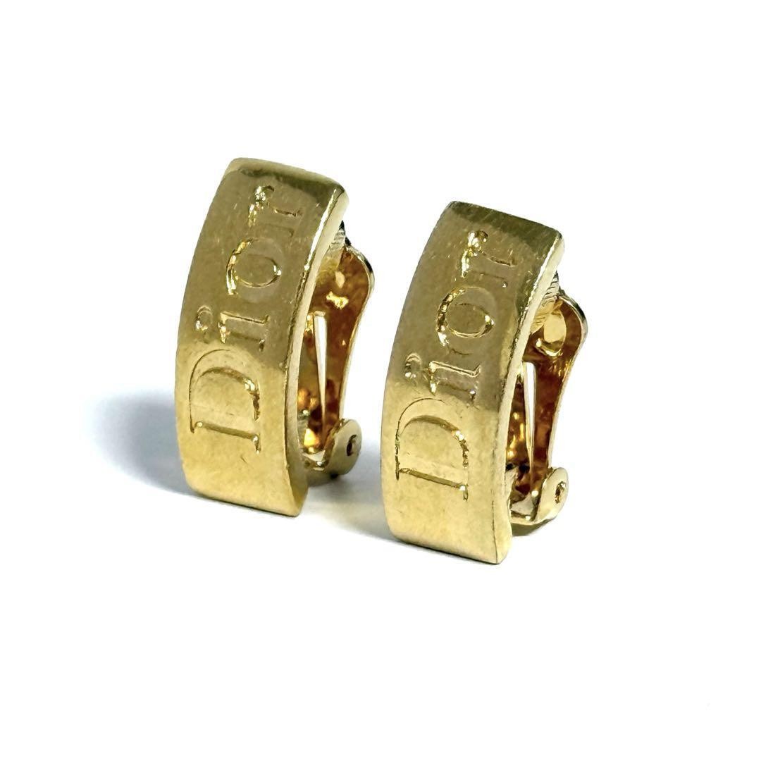 Christian Dior Women's Clip Logo Earrings Elegant & Stylish