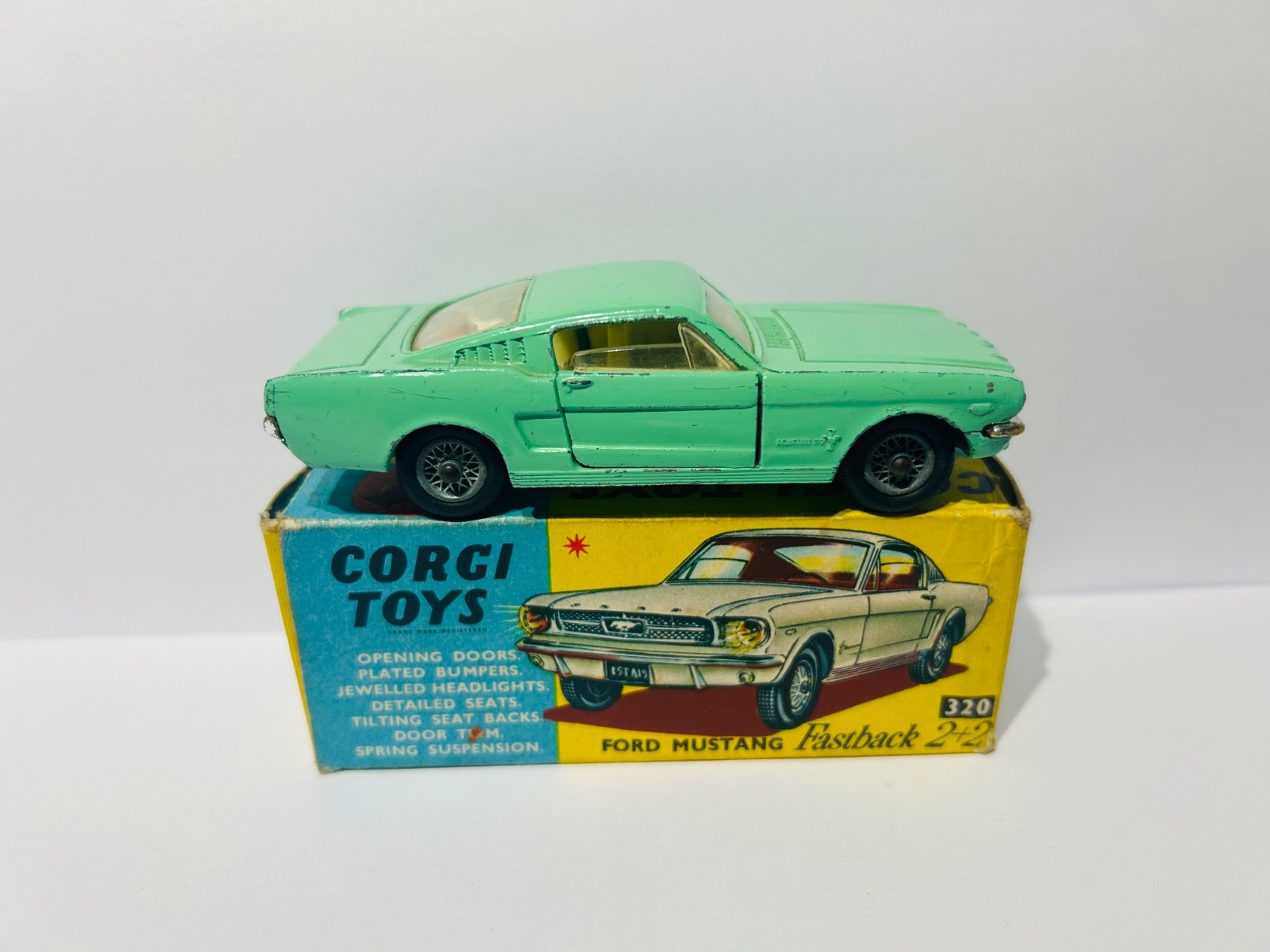 Corgi 320, Ford Mustang Hardback - Free Price Guide & Review