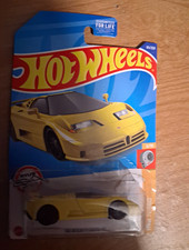 Hot Wheels HW Turbo 1994 Bugatti EB110 SS Yellow Diecast Sports Car 1:64