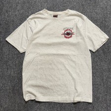 VTG Harley Davidson T-shirt Men's L White Lightweight Black Hills Staff T