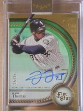 24 Topps Five Star # FSA-FT FRANK THOMAS AUTO GREEN 15/15
