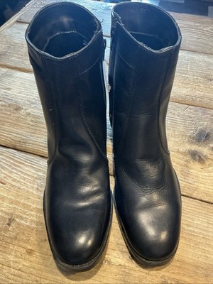 Diplomat schwarze Damen-Lederstiefel UK-Größe 8 seitlicher Reißverschluss