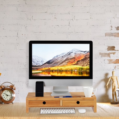 Monitor standaard Ergonomische beeldschermsteun Bamboe 4 kg Monitor verhoger - Afbeelding 6 van 10