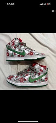 Nike Concepts x Dunk SB Premium High Ugly Christmas Sweater Size 9