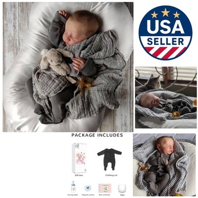 Realistic Reborn Baby Boy Doll - Perfect Gift for Ages 3+ with Accessories