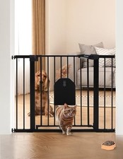 Babelio Auto Close Baby Gate with Cat Door,29-43" Metal Gate