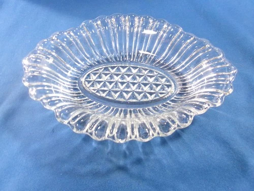 Vintage Anchor Hocking Co Dish Pattern Loop and Diamond Circa 1940-1960