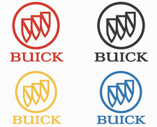 Buick Center Caps To Windshield Size Premium Vinyl Sticker Decal Multi Colors