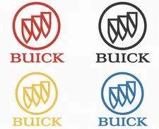 Buick Center Cap to windshield size premium vinyl sticker decal multi colors