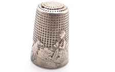 Sterling Silver Thimble René Lorillon Lafontaine Little Red Ridding Hood