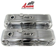Big Block Chevy 427 Polished Valve Covers Classic Finned - Ansen Usa