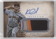 2015 Bowman Inception /44 Kyle Crick #IAP-KC Jumbo Patch Auto 2u5