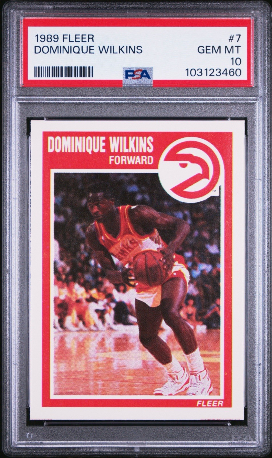 1989 Fleer Dominique Wilkins #7 PSA 10 GEM MT HOF Atlanta Hawks