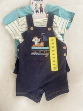 Pekkle Overall and Short 4 Pc Set for Toddler Boys 6 M NWT