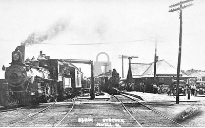 Railroad Train Station Depot Jewell Junction Iowa IA - Reprint