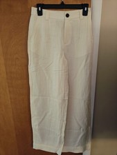 A New Day Women's Pleated Wide Leg Pant Trousers Size 2 Cream NWT
