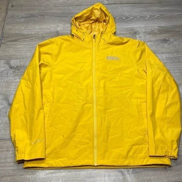 Eddie Bauer Weatheredge Rain Jacket Mens L Yellow Hooded Windbreaker Hiking 2025 - product detail image 1