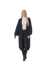 Womens Long Chunky Knit Cardigan Winter Warm Coatigan Oversized Open Front Style