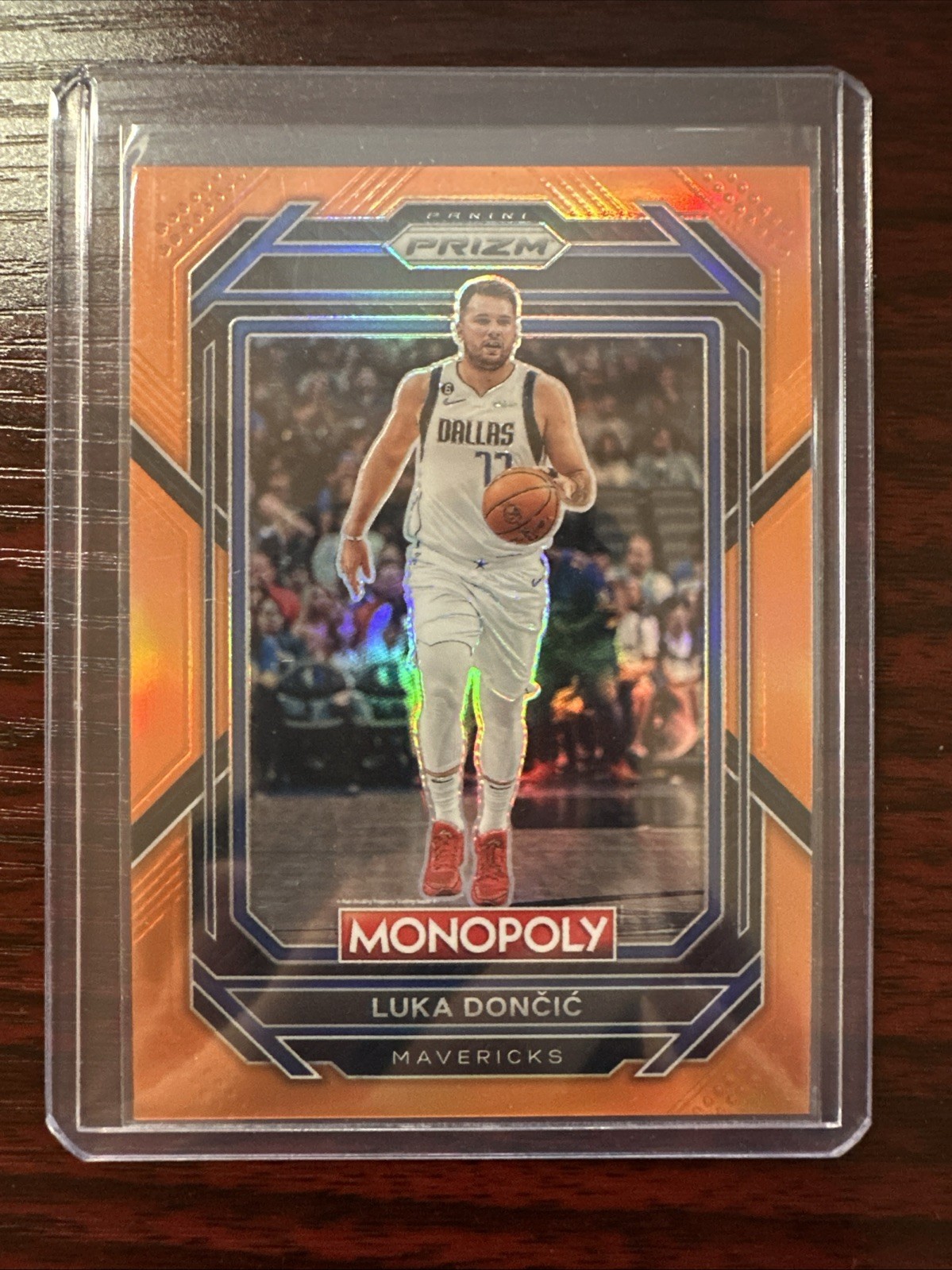 2022 Panini Prizm Monopoly- #19 Luka Doncic /124 Orange Prizm Dallas Mavericks