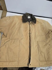 Vintage Key Imperial Canvas Work Farm Trucker Chore Coat Jacket 3 XL Duck