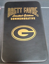 2001 Authentic Images Brett Favre 24kt Gold Card + Leather Display Case