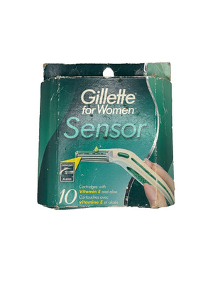 Gillette Sensor For Women 10 Razors Blades Refill Cartridges NON-EXCEL Version