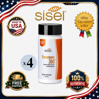 4 Pack Sisel Encompass 360 Multivitamin 120 Capsules Immune Support -New  