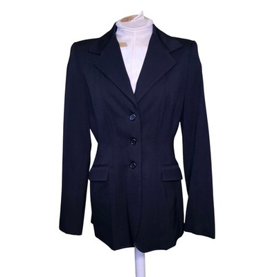 State Line Tack Wool Riding Show Coat Women's Size 6 Black