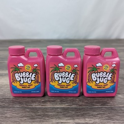 **NEW SEALED **3-PACK** BUBBLE JUG Tropical Fruit Bubble gum 90s Gum Pink Bottle
