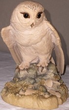 Snowy Owl figure from Teviotdale hand made in Hawick Scotland 1988 by D. Edlmann