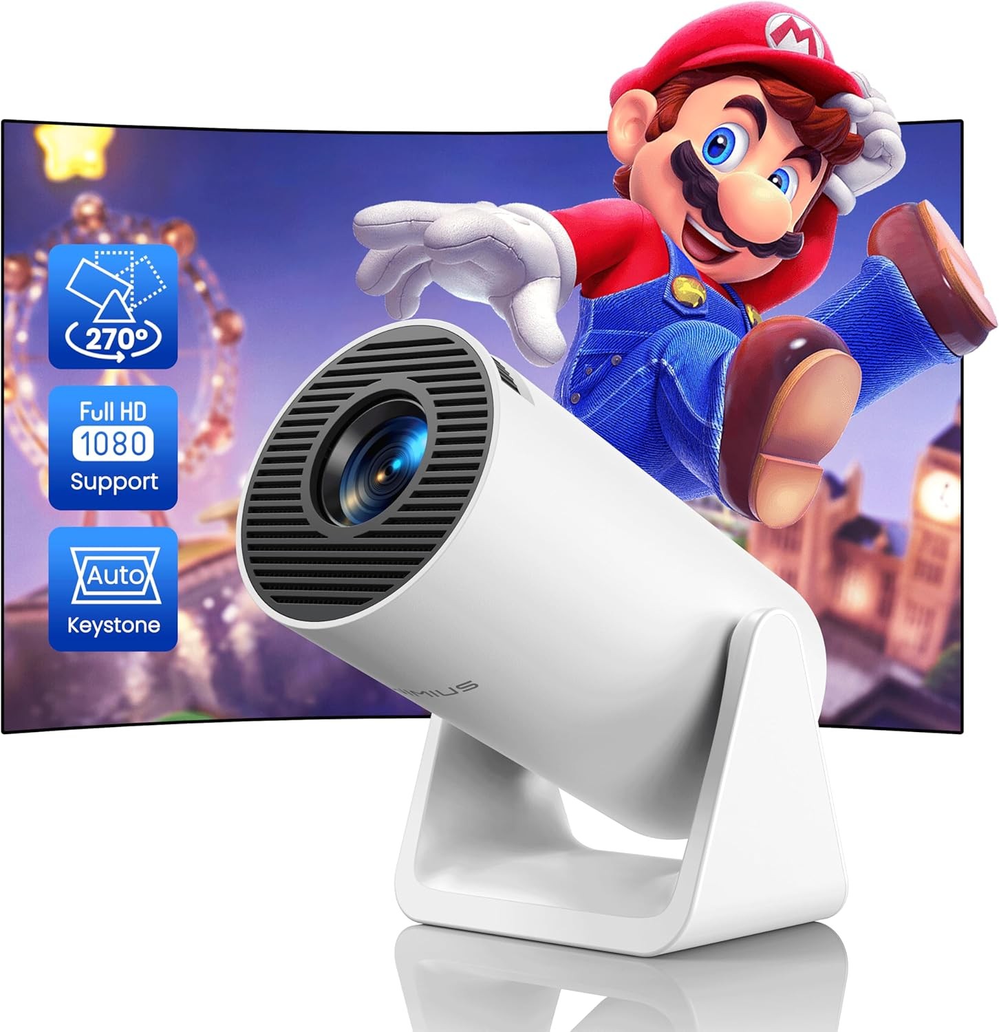 Vidéoprojecteur focale courte avec auto keystone et support de résolution ultra HD 4K