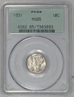 1931 MERCURY DIME PCGS MS65 OGH NICE CHOICE BU