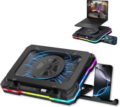 Tilted Nation Gaming Laptop Cooling Pad with USB Hub - Boost black 