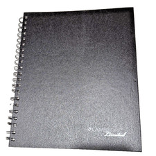 Cambridge Limited Wirebound Business Notebook 8.5” x 11” Black W/Poly Pockets