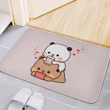 Panda Bubu Dudu Mat, Flannel, Cute, Washable