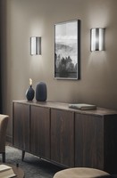 Wandleuchte Wohnzimmer Weiß Rauchglas B:23 Cm E27 Modern Wandlampe Flur
