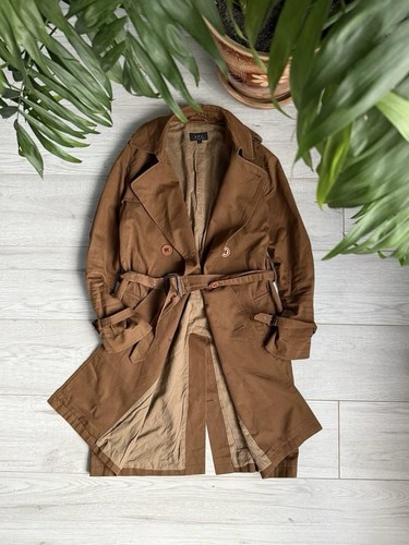 A.P.C Brown Trench Jacket Coat Rue Madame Paris Vintage Medium