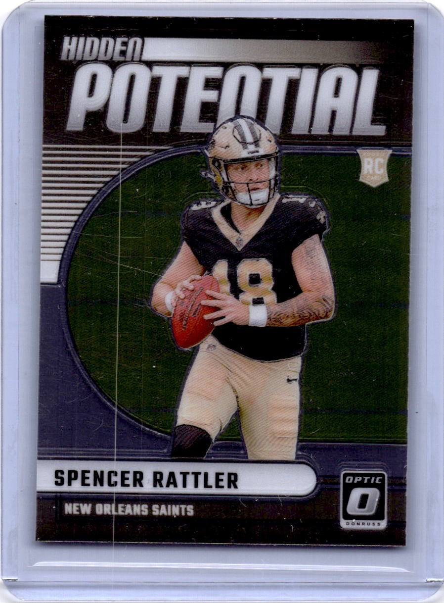 2024 Donruss Optic Spencer Rattler Hidden Potential RC Rookie #7 Saints