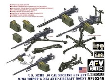AFV Club 35246 1/35 US M2HB .50 Cal Gun Set with M3 Tripod & M63 AA Mount