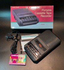Radio Shack Portable Cassette Recorder CTR-66 14-1151 With Original Box Working