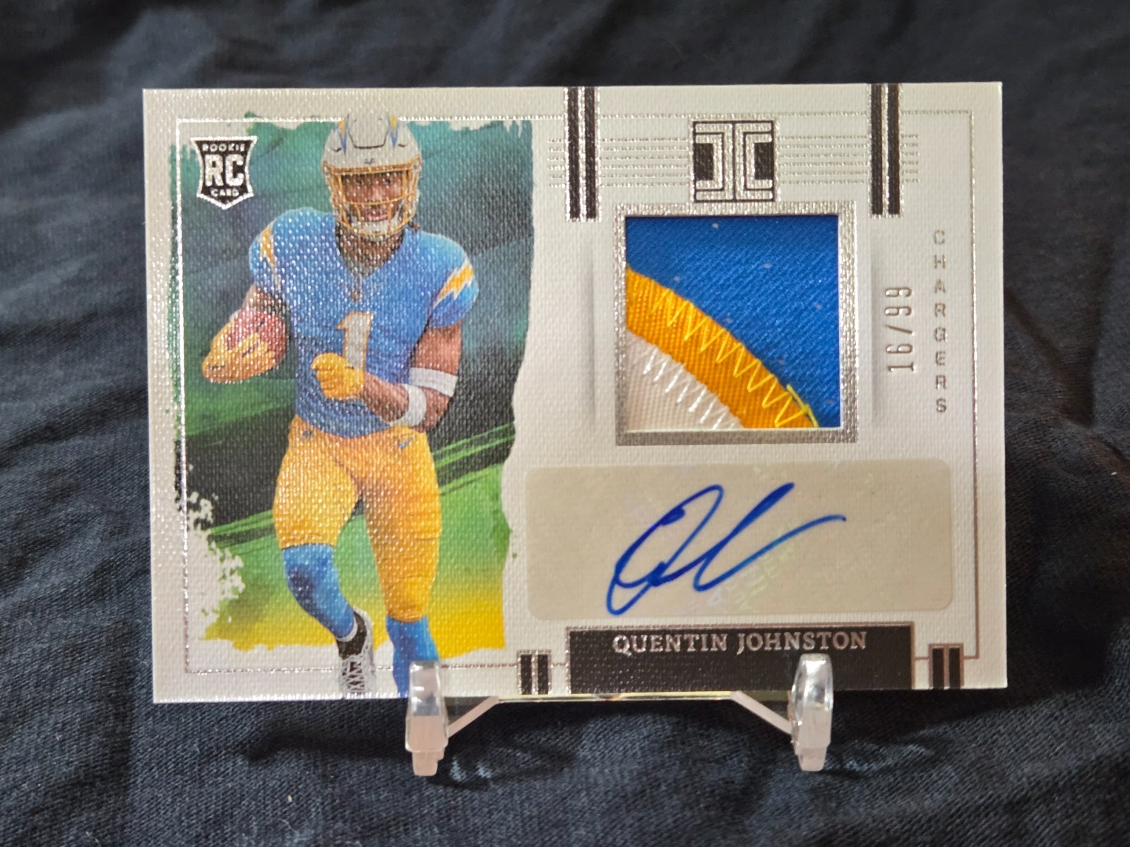 2023 Panini Impeccable - Rookie Patch Autographs Quentin Johnston #RPA-QJ Silver